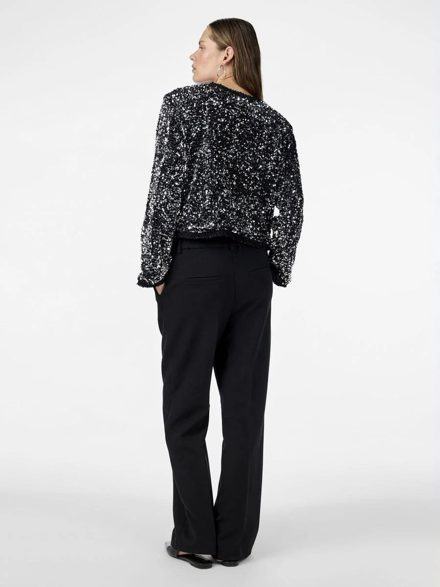 Bow Sequin Jacket (Black) - Image 3