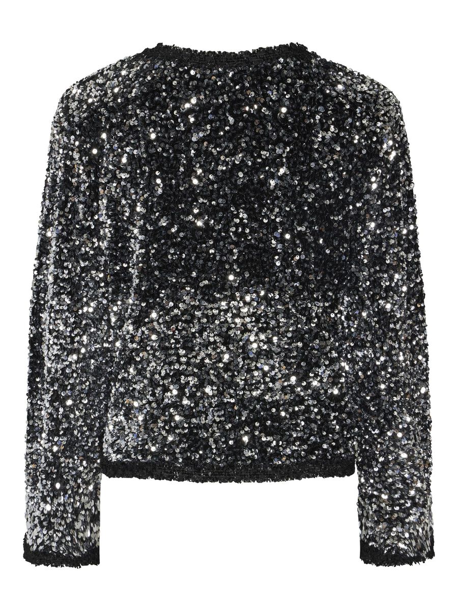 Bow Sequin Jacket (Black) - Image 4