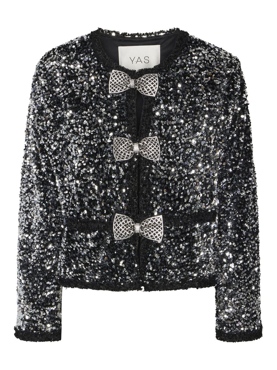 Bow Sequin Jacket (Black) - Image 5