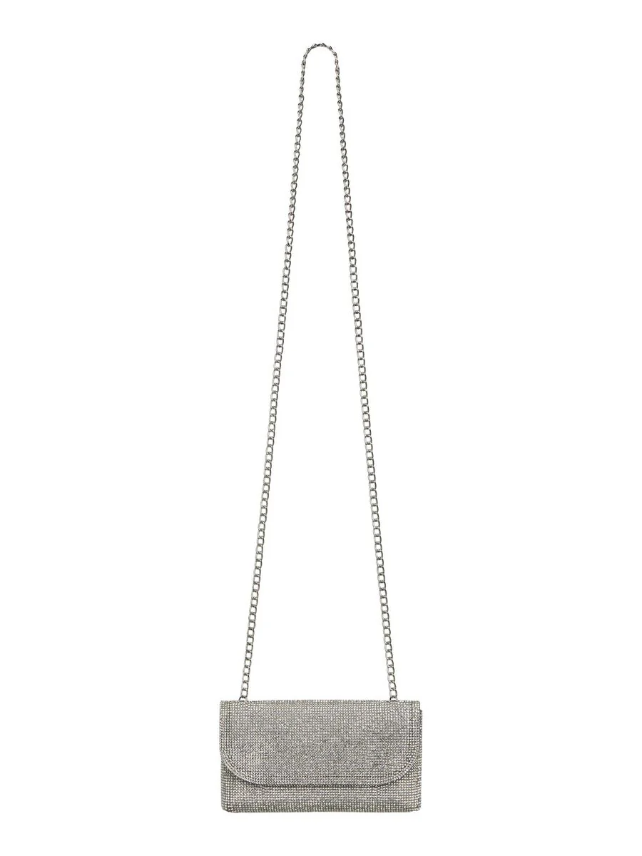 Britney Diamante Crossbody Bag (Silver) - Image 3