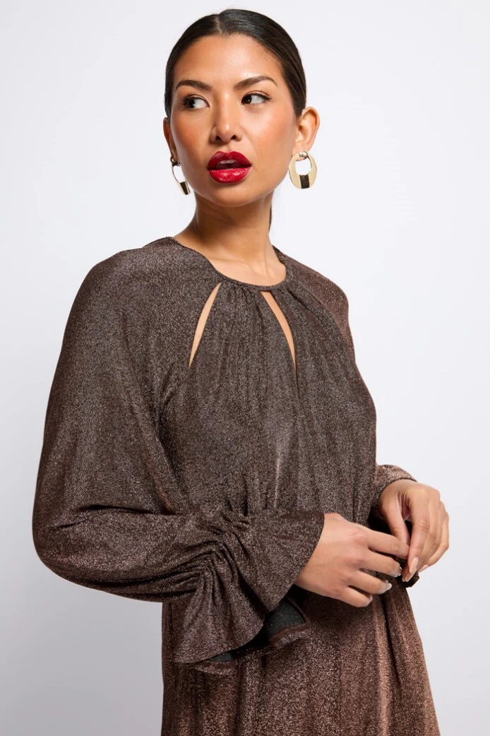 Brona Jumpsuit (Brown Metallic) - Image 3