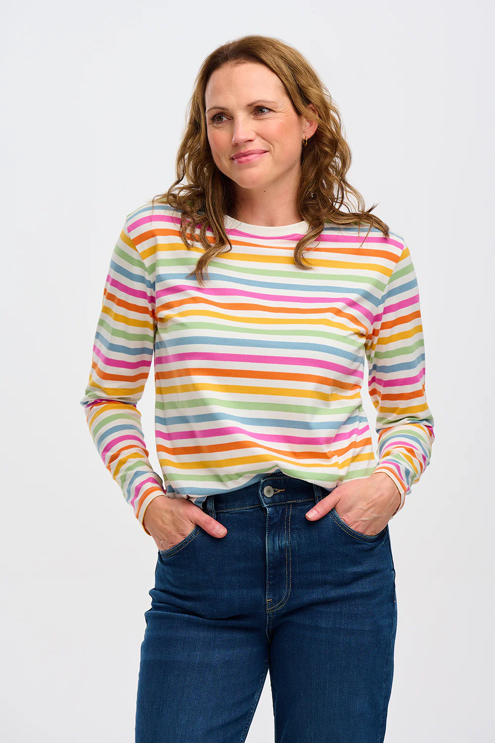 BRUNSWICK JERSEY TOP (MULTI/SOFT RETRO STRIPE) - Image 2