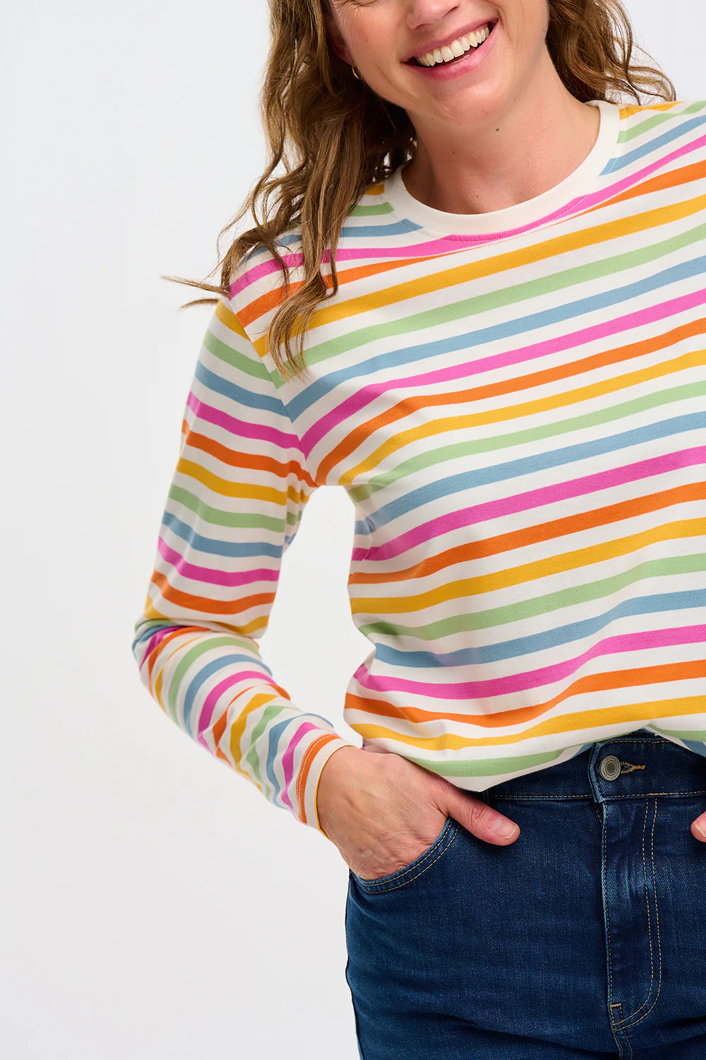 BRUNSWICK JERSEY TOP (MULTI/SOFT RETRO STRIPE) - Image 4