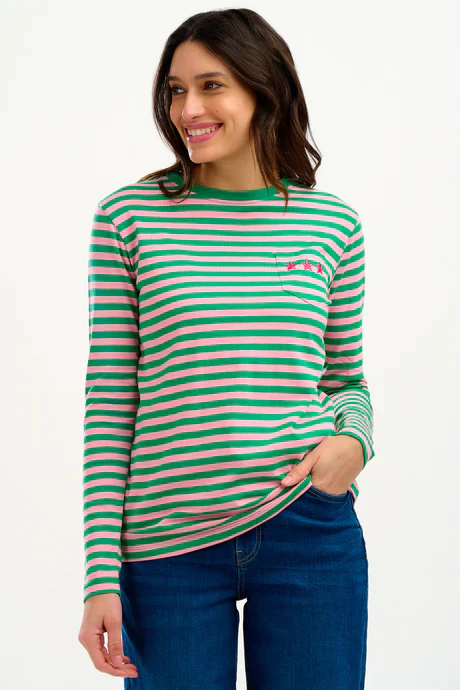 BRUNSWICK JERSEY TOP (PINK/ GREEN TRIPLE STAR) - Image 3