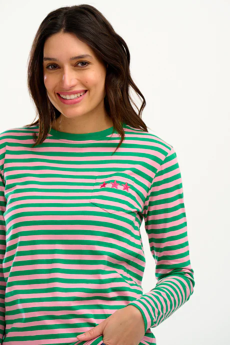 BRUNSWICK JERSEY TOP (PINK/ GREEN TRIPLE STAR) - Image 4