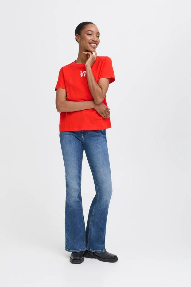 Cara T-Shirt (Fiery Red) - Image 4