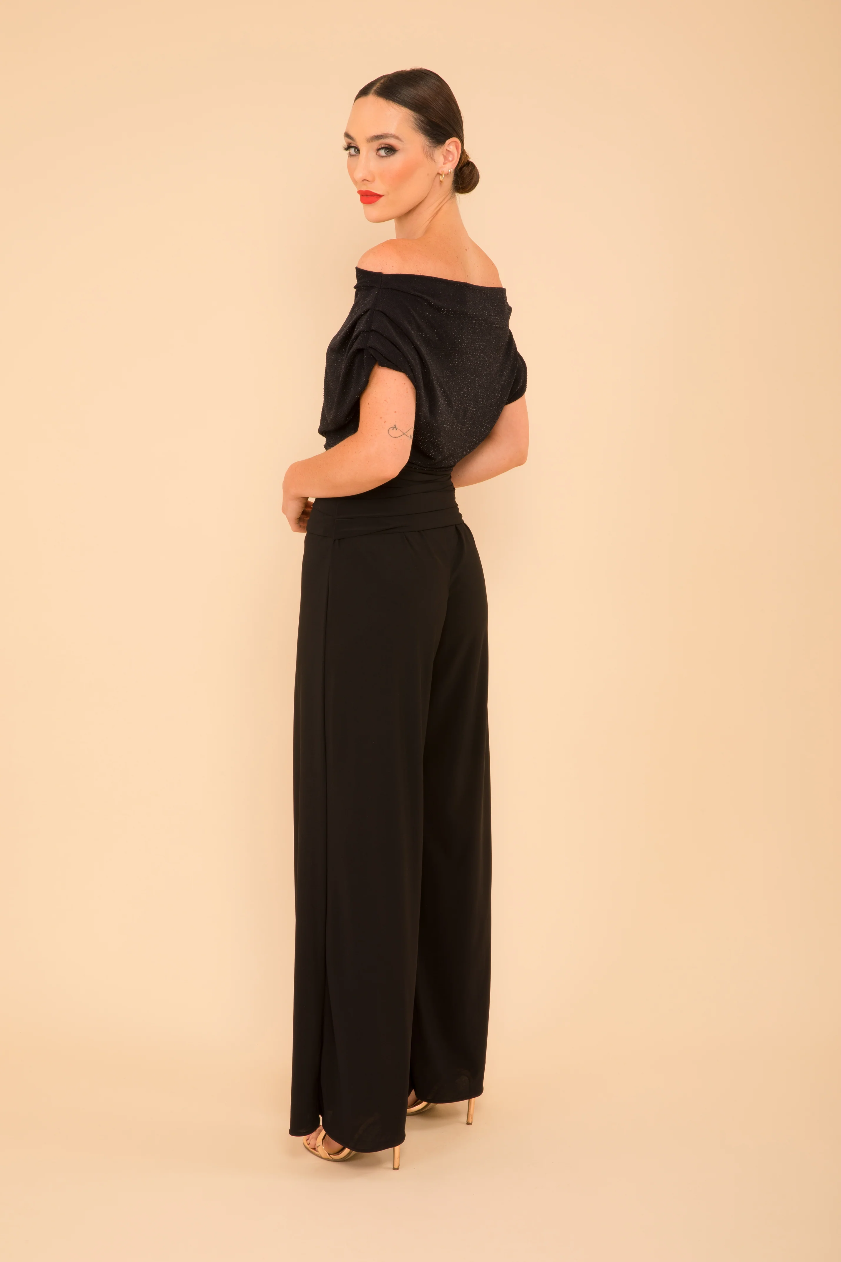 Carbon Jersey Jumpsuit (Black Sparkle) - Image 2