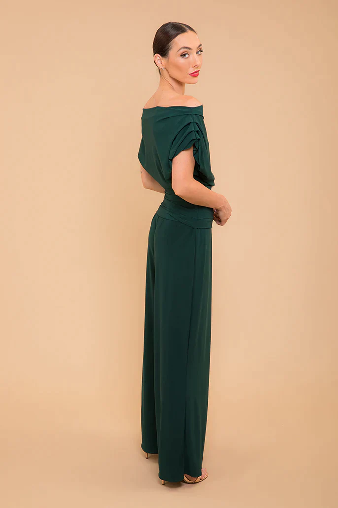 CARBON JERSEY JUMPSUIT (FOREST GREEN) CURVE - Image 3