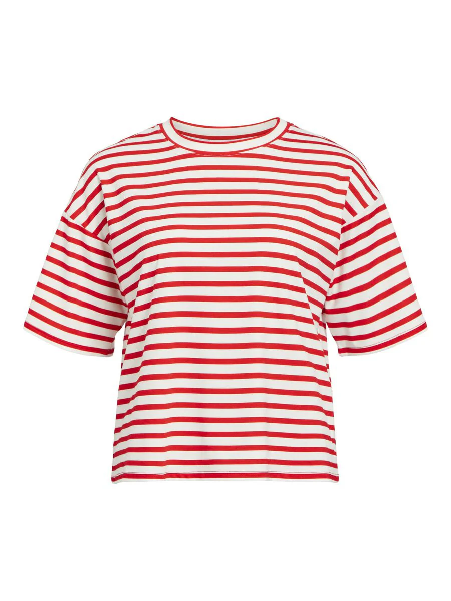 CARLIE OVERSIZE T-SHIRT (CLOUD DANCER/FLAME) - Image 2