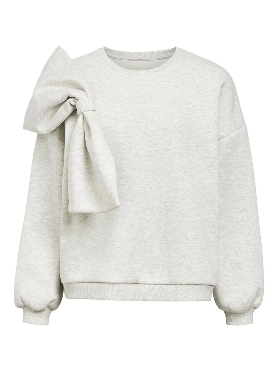 Caro Bow Sweatshirt (Light Grey/ Melange) - Image 6