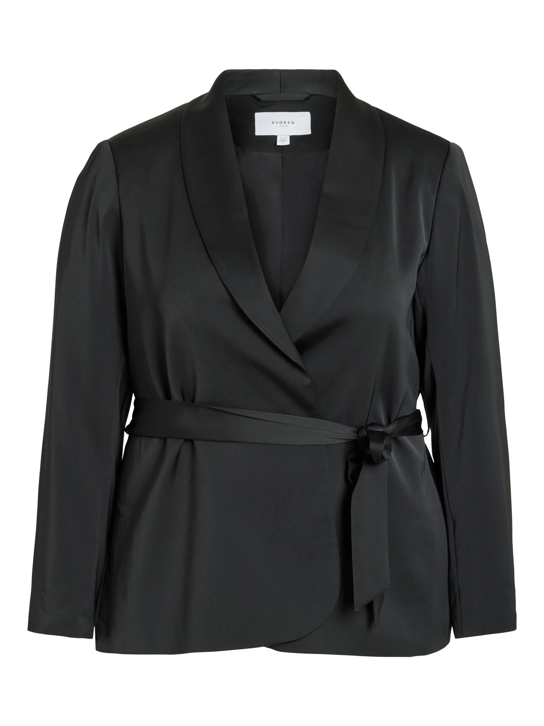 CATHY L/S BELTED BLAZER (BLACK) - Image 2