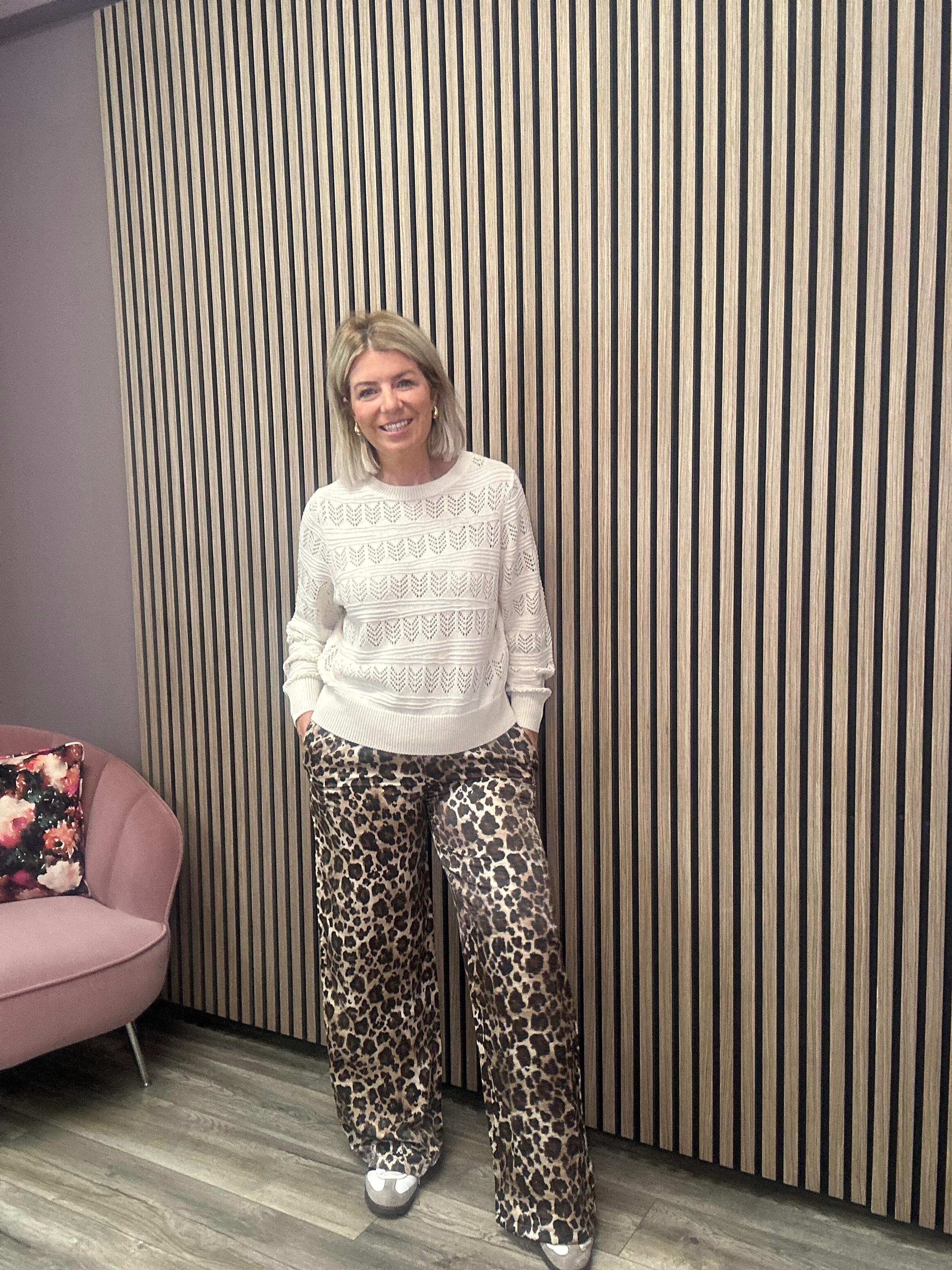 Cathy Pointelle Knit Top (Birch) - Image 2