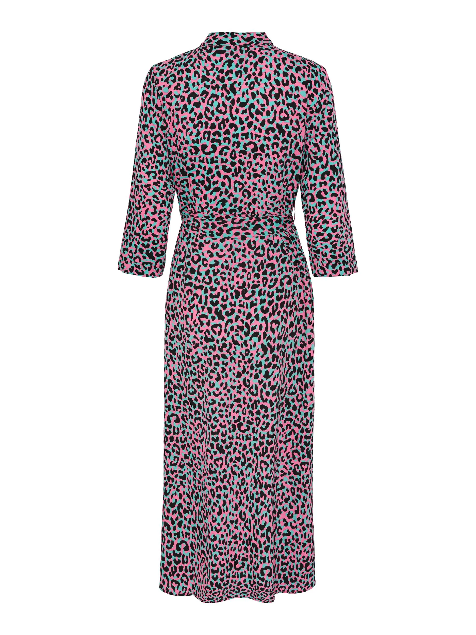 Caura Shirt Dress (Electric Green/Leo) - Image 5