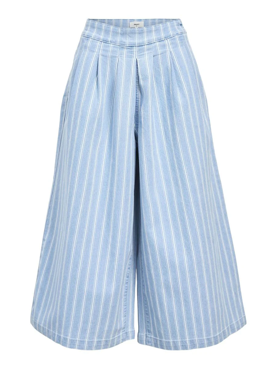 Celeste Culotte Jeans (Light Blue/White Stripe) - Image 5