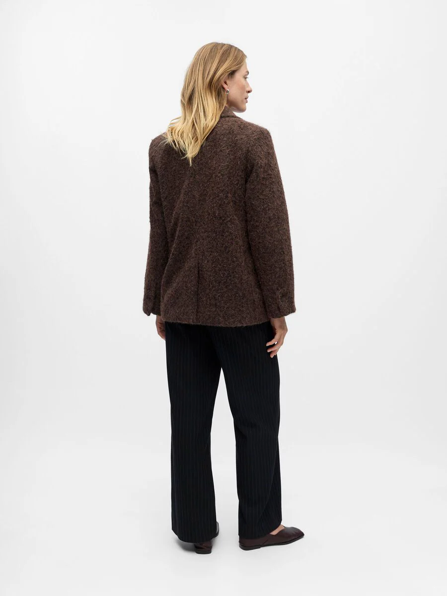 Celina Blazer Jacket (Seal Brown/Black Mela) - Image 3