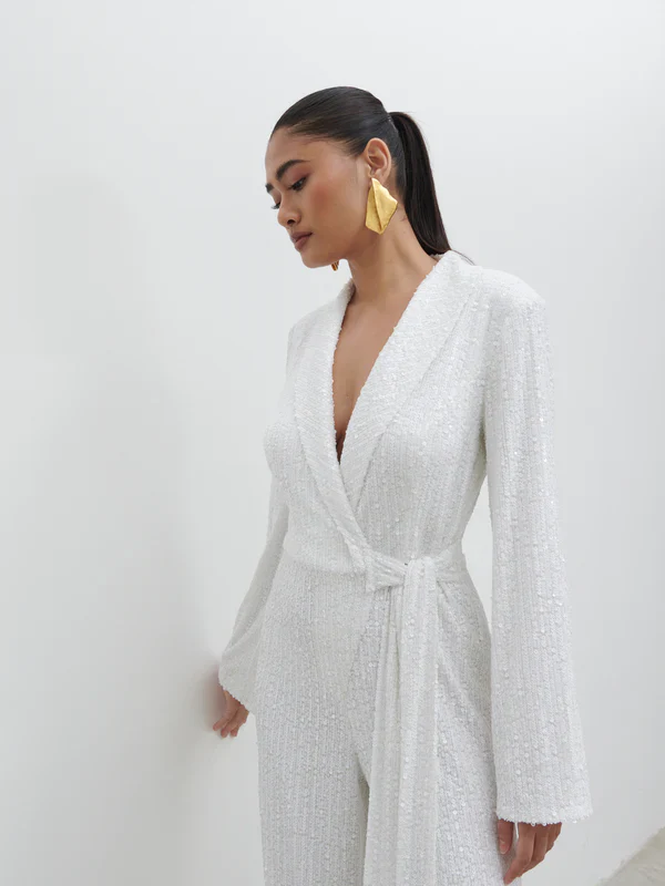 Chamonix Sequin Jumpsuit (Ivory) - Image 5
