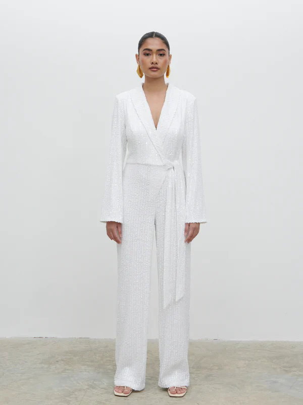 Chamonix Sequin Jumpsuit (Ivory) - Image 6