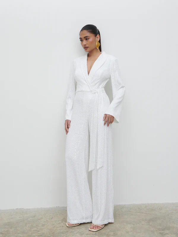 Chamonix Sequin Jumpsuit (Ivory) - Image 7