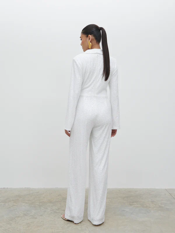 Chamonix Sequin Jumpsuit (Ivory) - Image 8