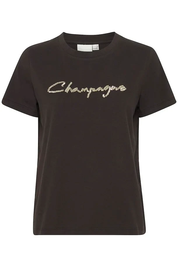 Champagne T-Shirt (Black) - Image 6
