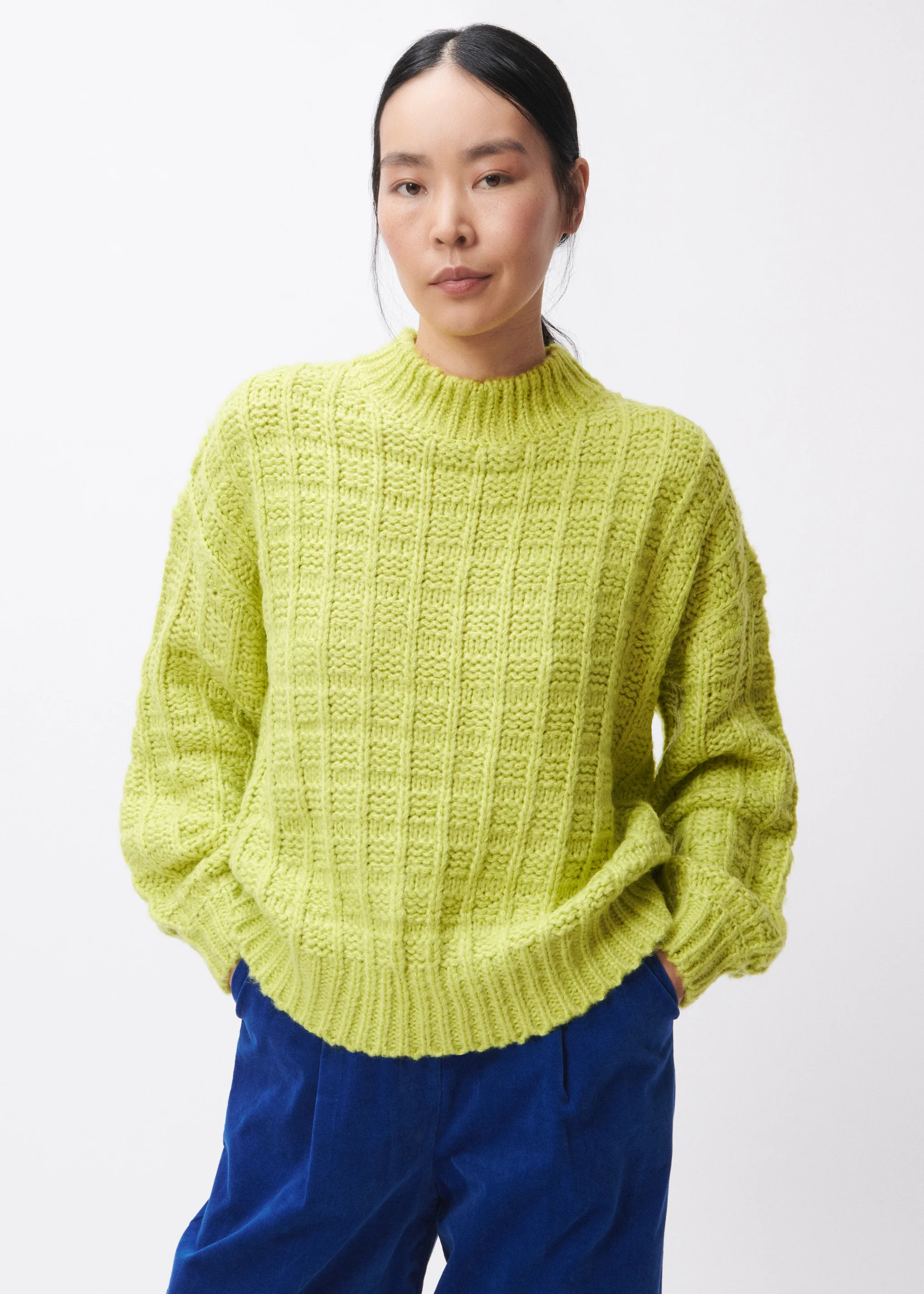 CHJARA CHUNKY KNIT JUMPER (CITRUS GREEN) - Image 3