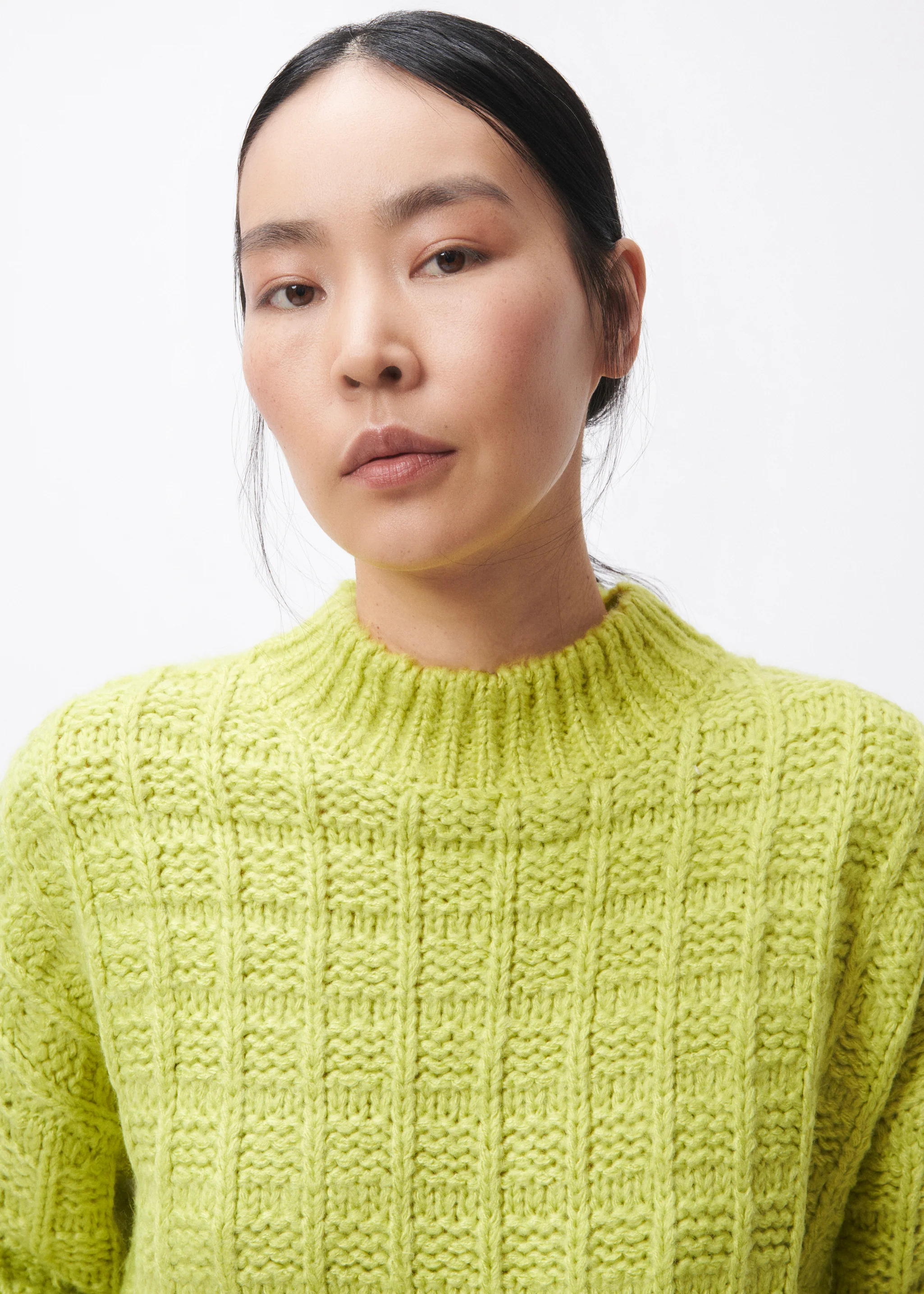 CHJARA CHUNKY KNIT JUMPER (CITRUS GREEN) - Image 4