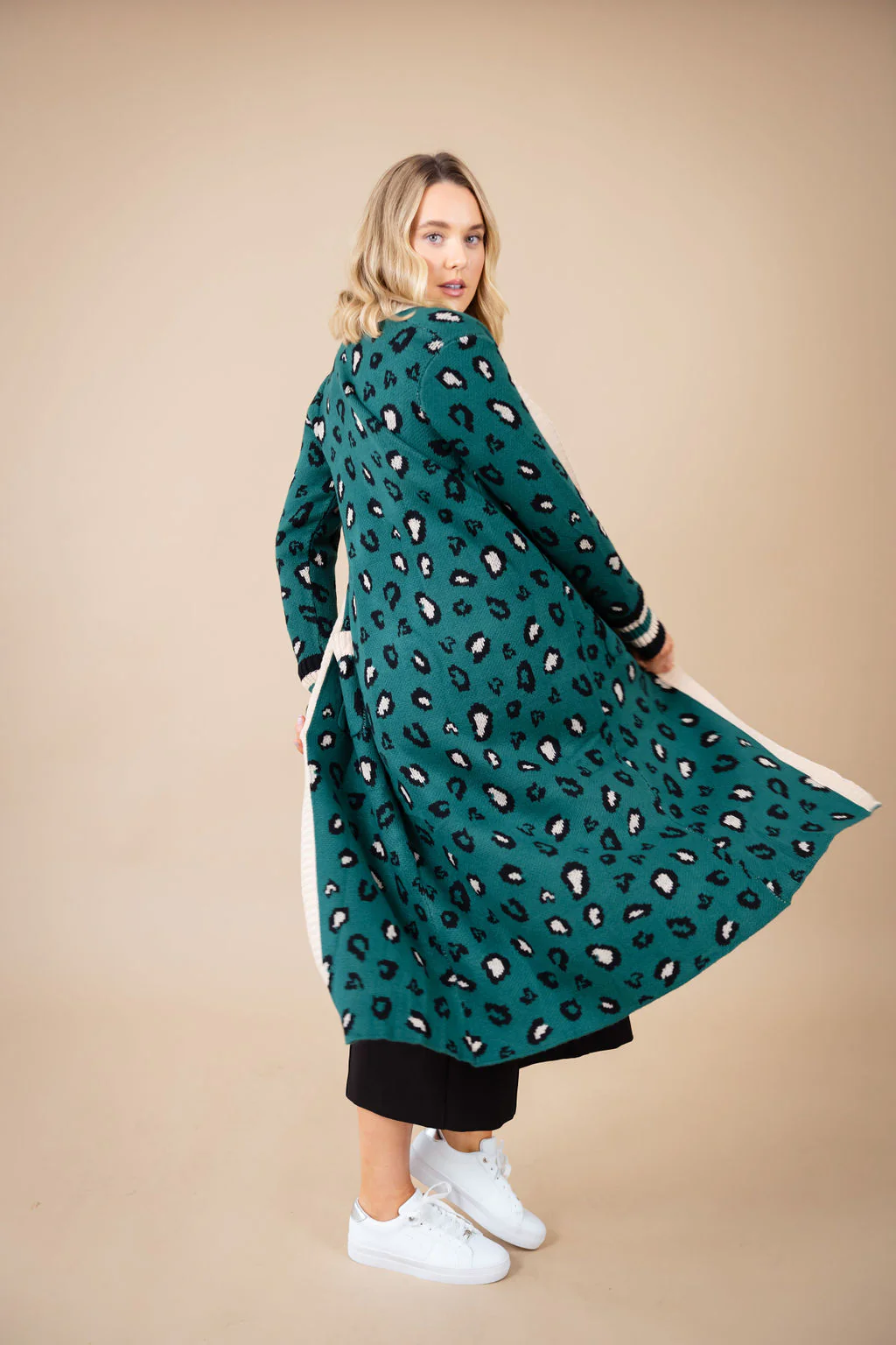 Ciara Cardigan (Green Print) - Image 3