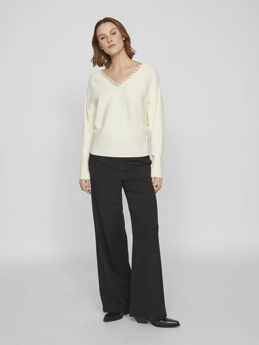 Cila Lace Trimmed Jumper (Birch) - Image 2