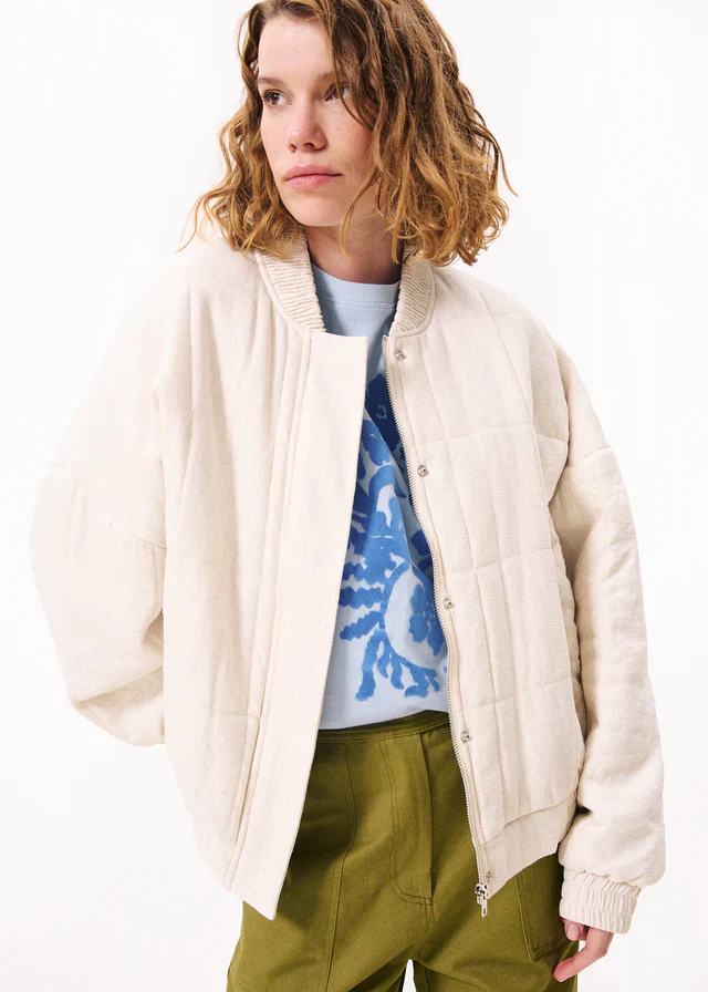 Cilem Bomber Jacket (Cream) - Image 3