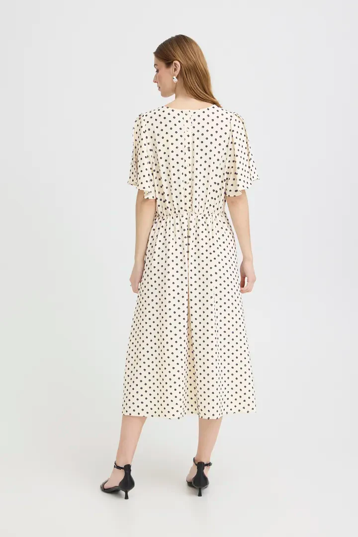 Cindy Midi Dress (Cream) - Image 3