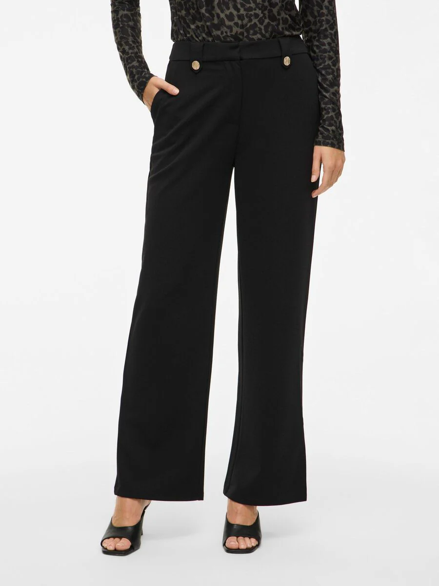 Clara High Waist Trousers (Black) - Image 2