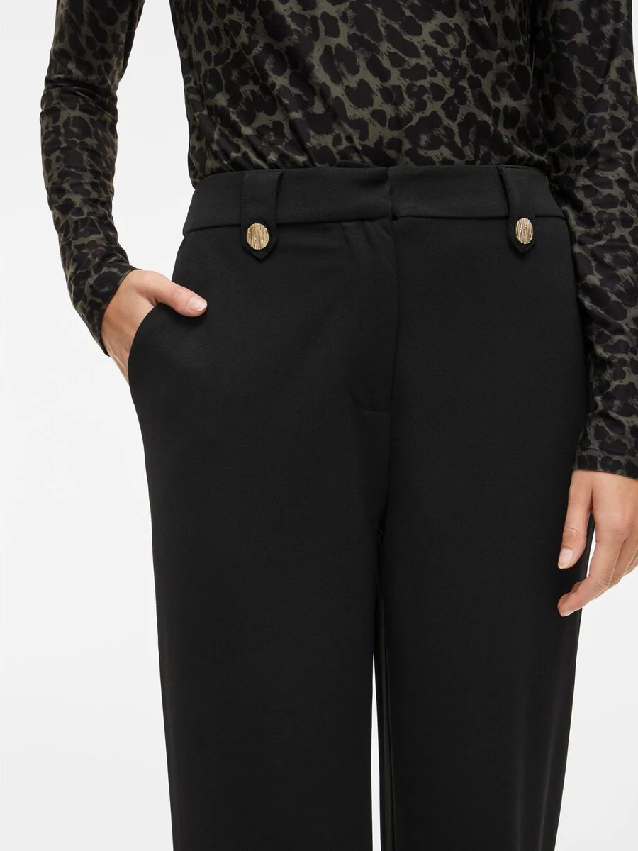 Clara High Waist Trousers (Black) - Image 3