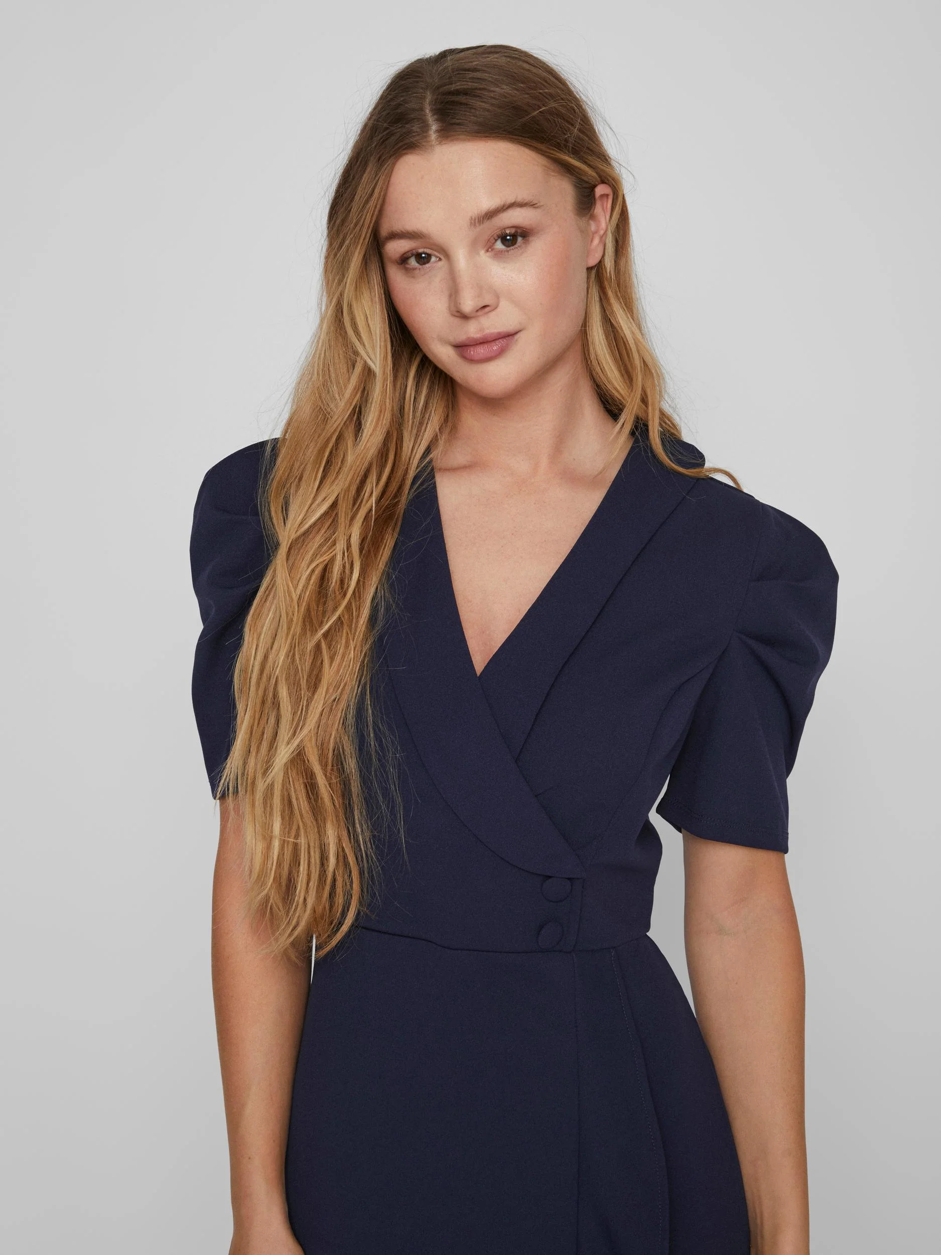 CLARA MIDI DRESS (NAVY) - Image 3