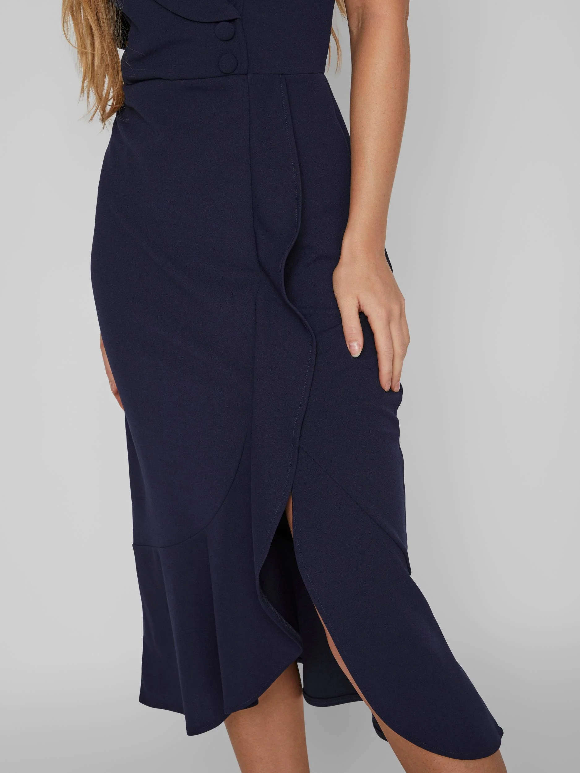 CLARA MIDI DRESS (NAVY) - Image 4