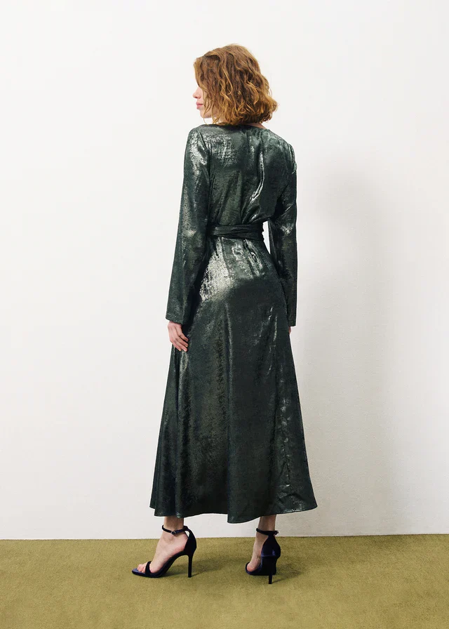 Clarine Long Dress (Green) - Image 5