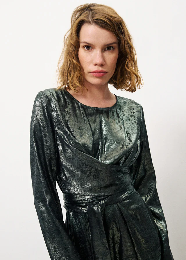 Clarine Long Dress (Green) - Image 6