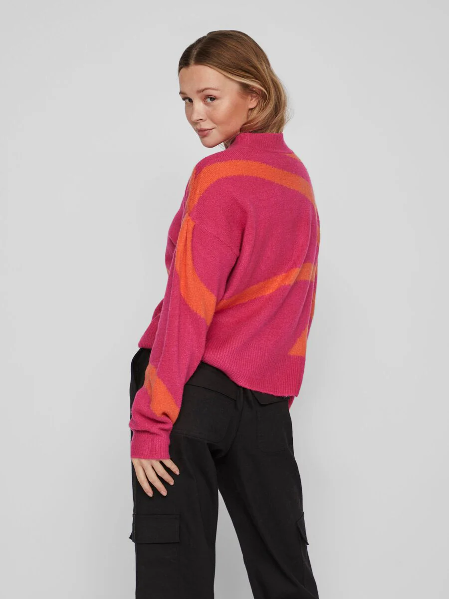 Claro Knit Jumper (Pink Yarrow/Orange) - Image 2