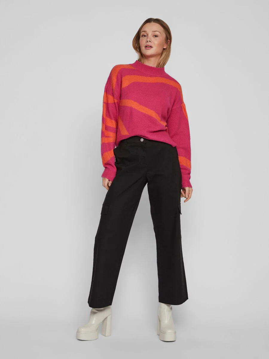 Claro Knit Jumper (Pink Yarrow/Orange) - Image 3