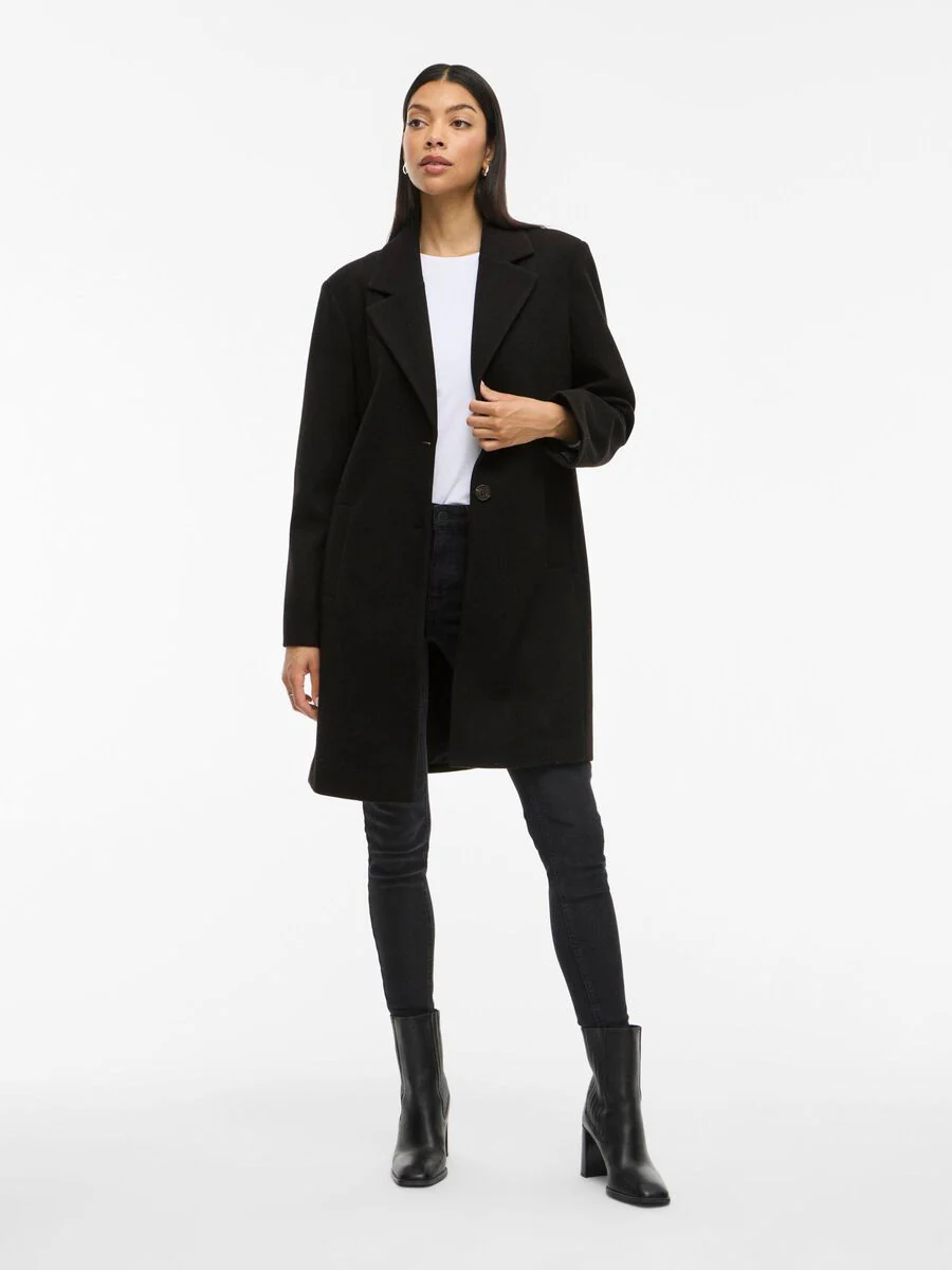 Claudia Button Coat (Black Beauty) - Image 2