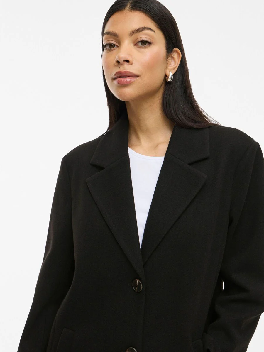 Claudia Button Coat (Black Beauty) - Image 3