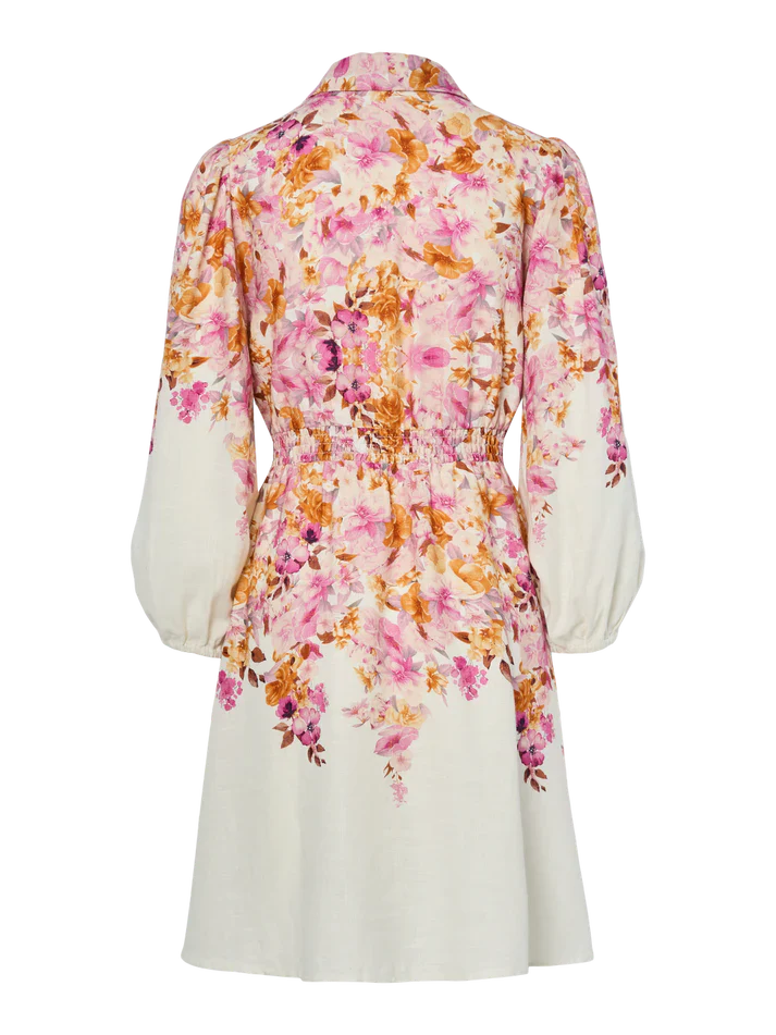 Cleo Long Sleeve Mini Dress (Birch/Cleo Print) - Image 2