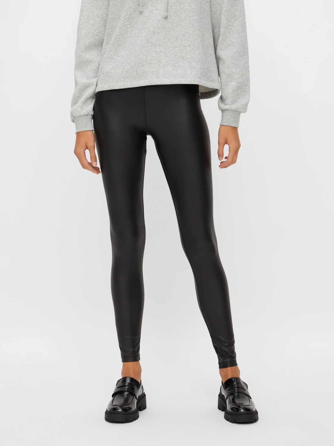 Coirla Shiny Leggings (Black) - Image 2