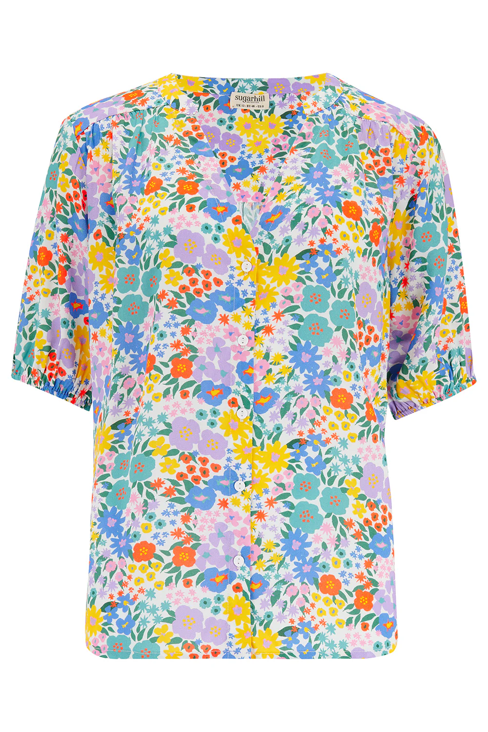 Connie Blouse - Multi, Busy Floral - Image 2