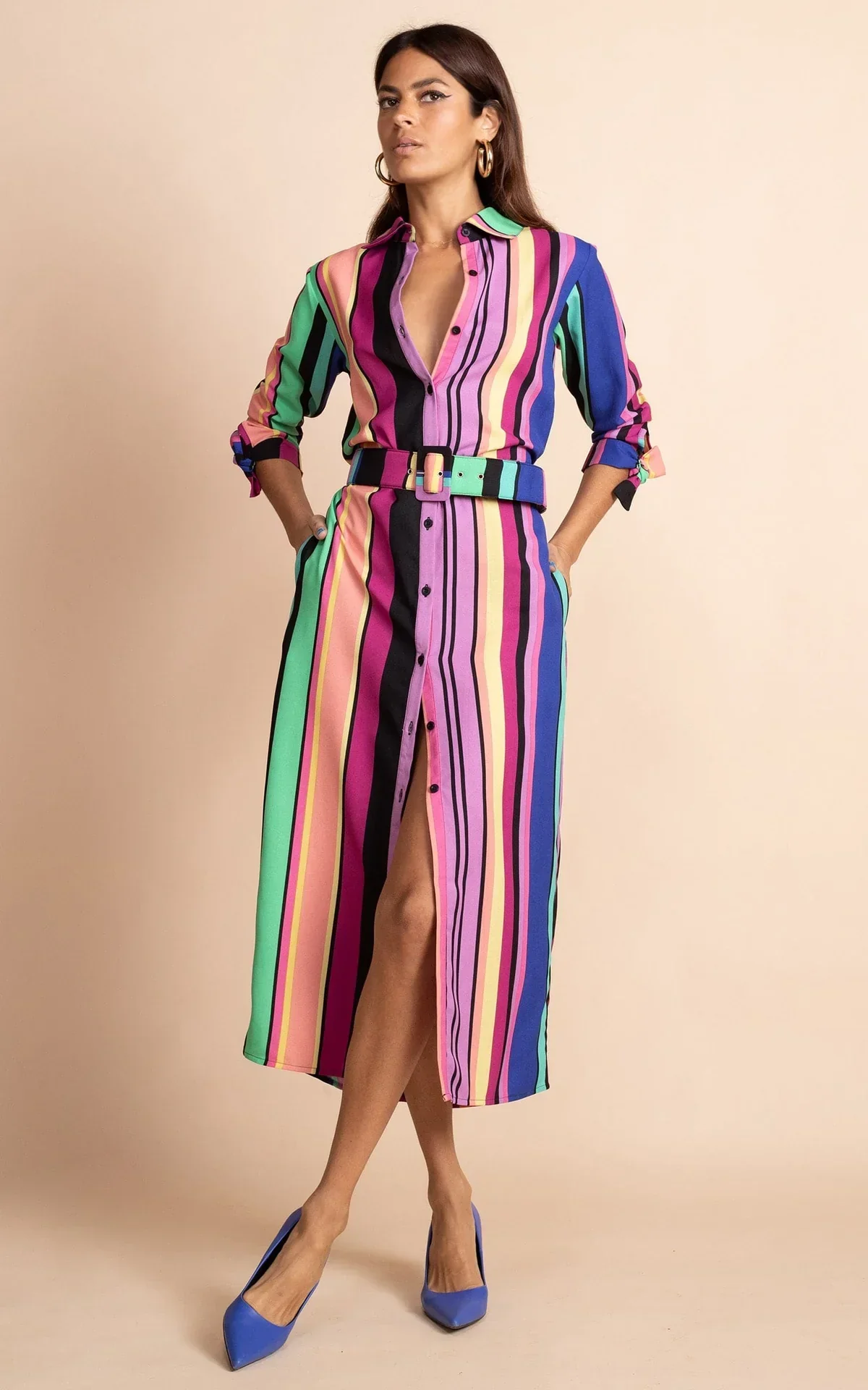 Alva Dress | Stripe (Multi) - Image 2