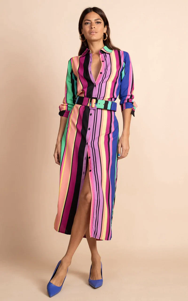 Alva Dress | Stripe (Multi) - Image 3
