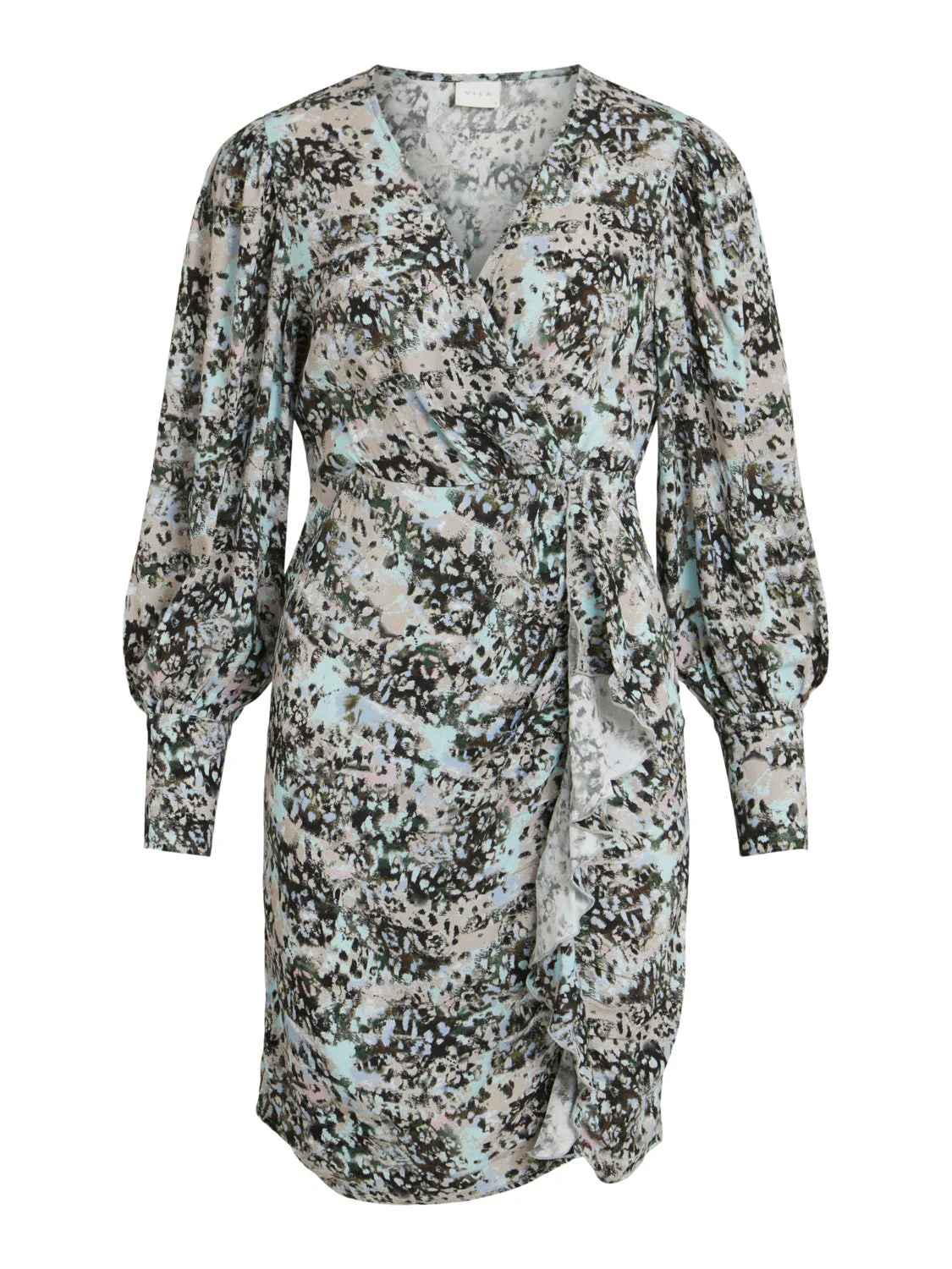 Viadia Printed Wrap Dress (Multi) - Image 2