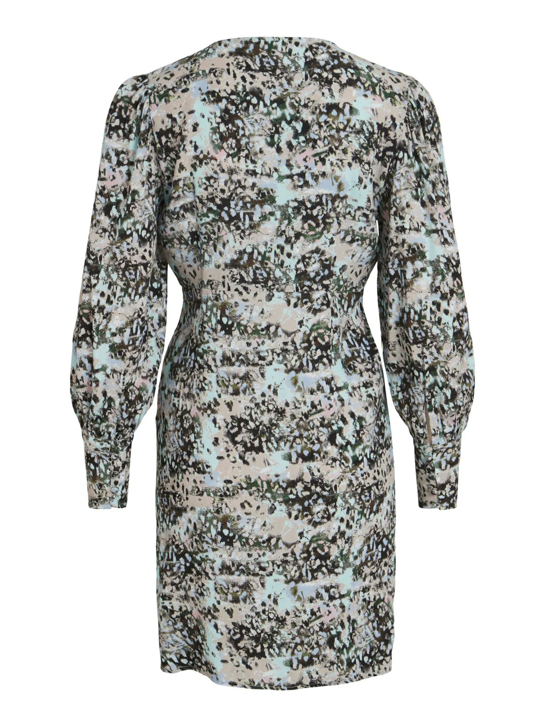 Viadia Printed Wrap Dress (Multi) - Image 3
