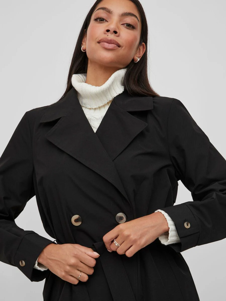 Ersin Long Trench Coat (Black) - Image 3