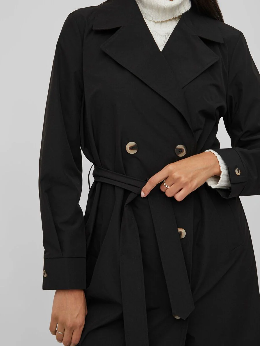 Ersin Long Trench Coat (Black) - Image 5
