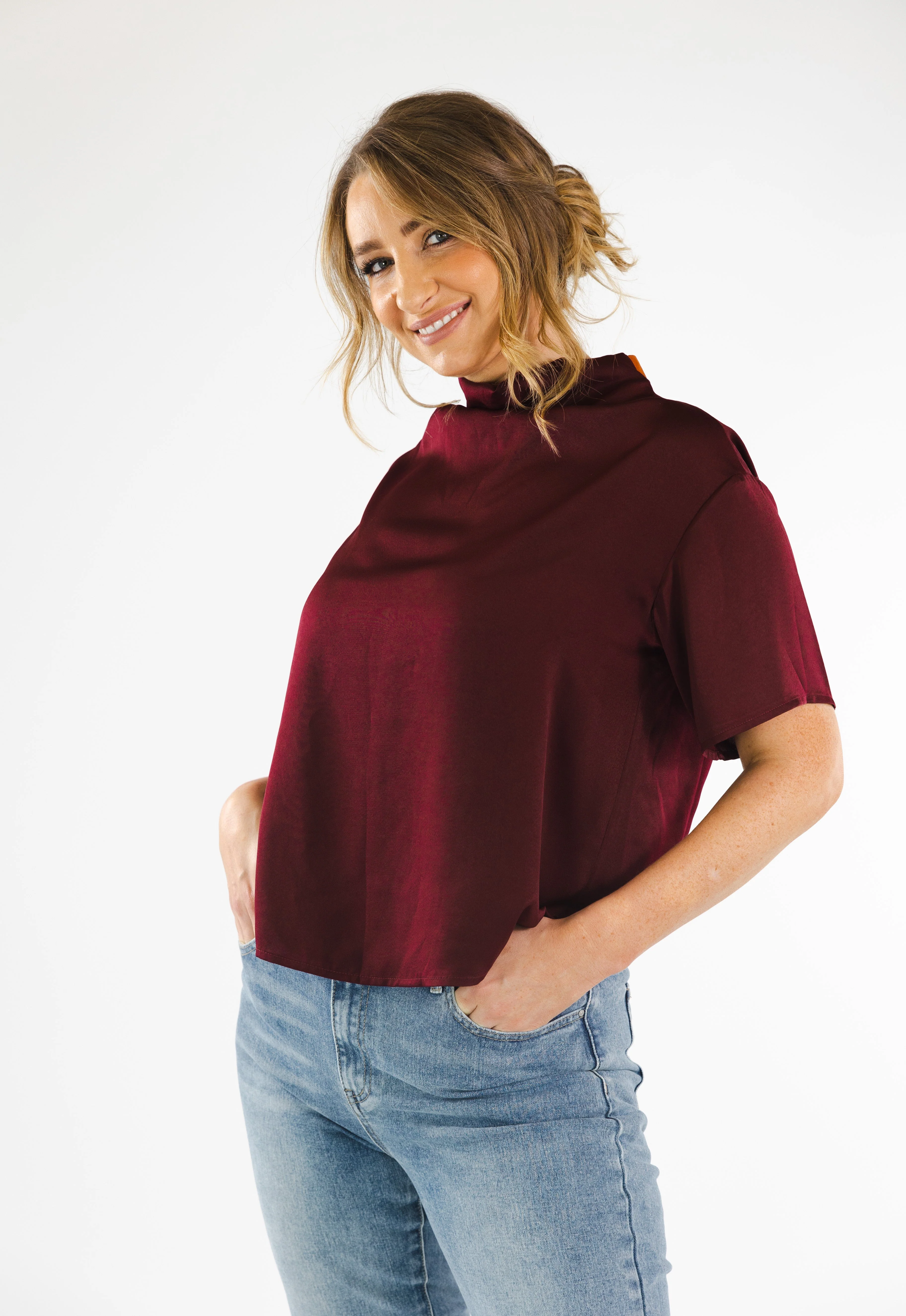 Hazel Top (Burgundy) - Image 4
